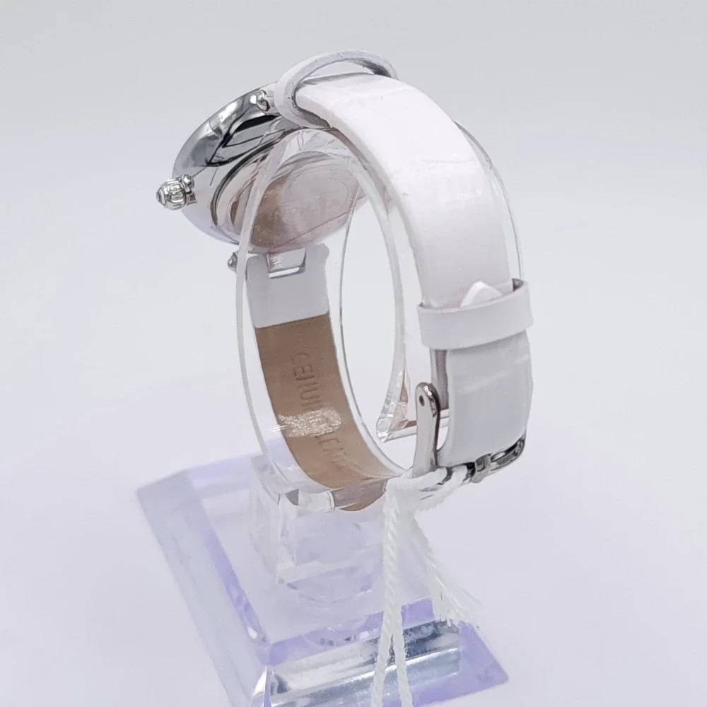 Invicta Celestial 70352 Womens Watch Silver Crystal White Leather 30mm New